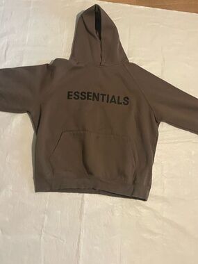 NEW Fear of God Essentials Hoodie Cement Size S